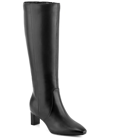 Rockport Women's Mabel Wide-Calf Leather Dress Boots