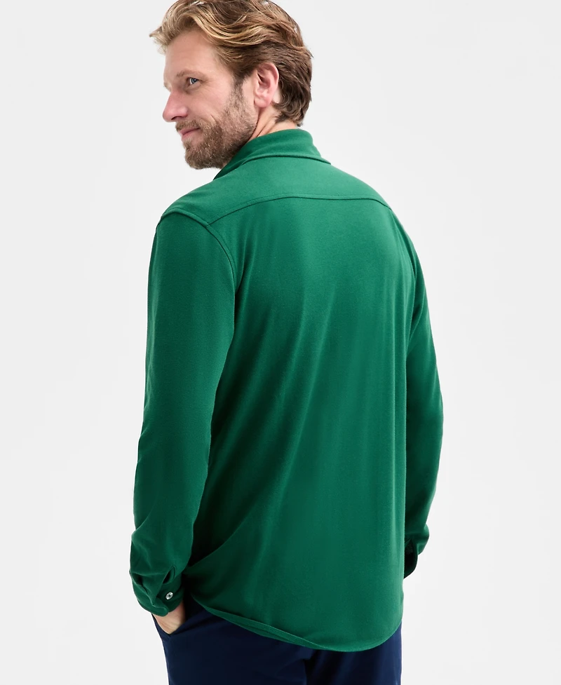 Club Room Men's Knit Button-Up Long-Sleeve Shirt, Macy's Exclusive
