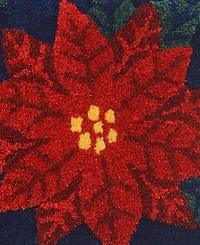 Holly Bells Poinsettia Bath Rug, 20" x 32"
