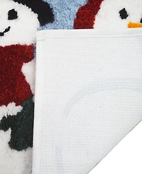 Holly Bells Snowman Trio Bath Rug, 20" x 32"