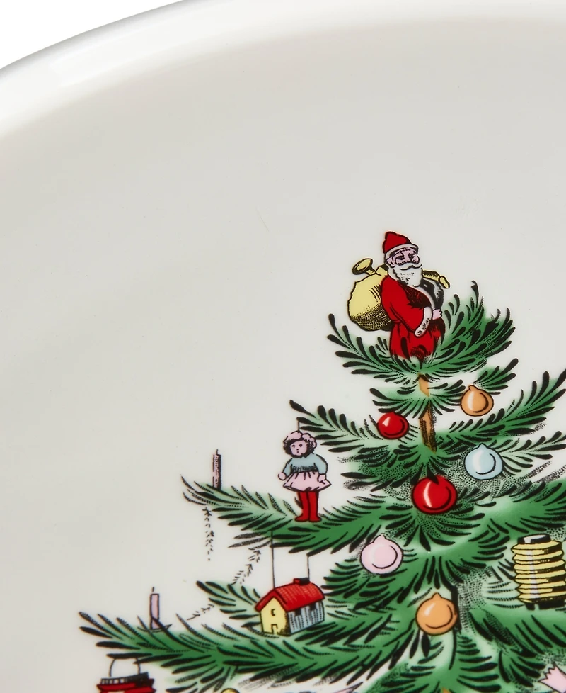 Spode Christmas Tree Santa Footed Treat Tray