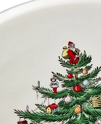 Spode Christmas Tree Santa Footed Treat Tray