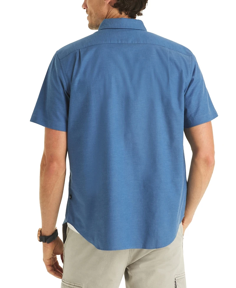 Nautica Men's Short Sleeve Button-Down Oxford Shirt