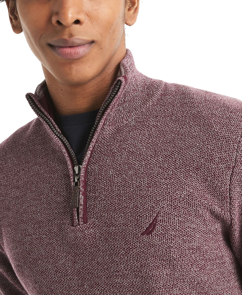 Nautica Men's Ribbed Collar Sweater