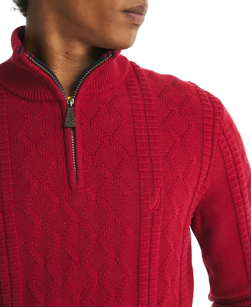 Nautica Men's Cable Long Sleeve Sweater