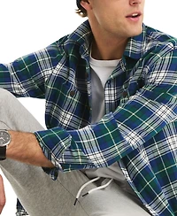 Nautica Men's Straight Collar Plaid Shirt