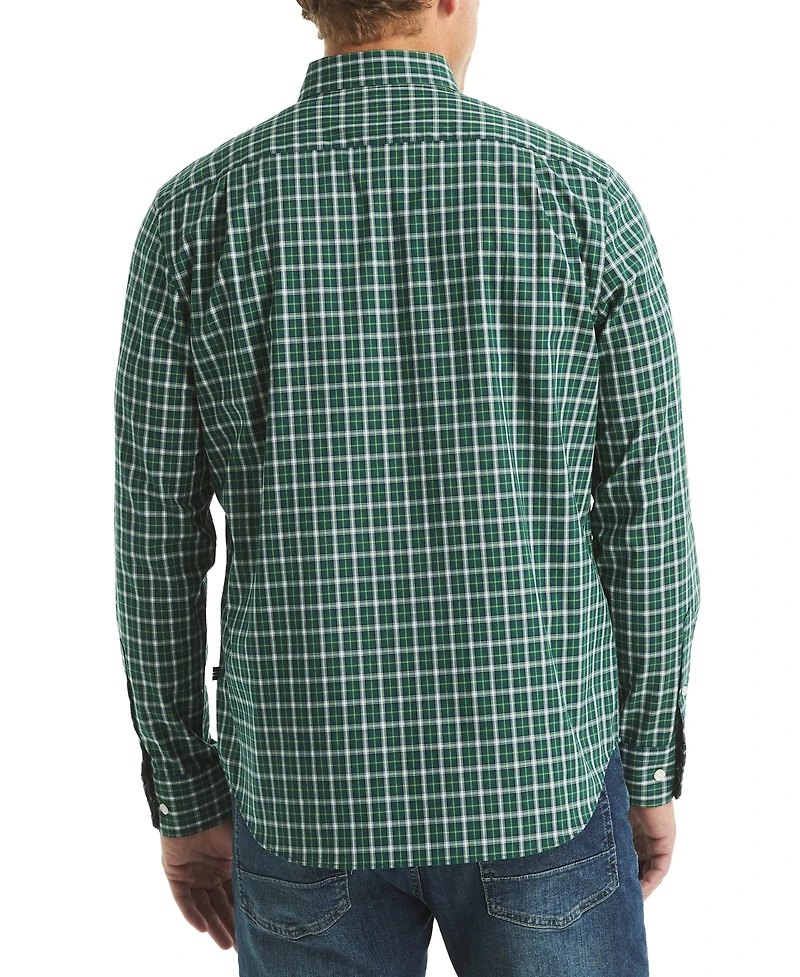 Nautica Men's Plaid Pattern Button-Down Shirt