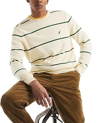 Nautica Men's Performance Striped Crewneck Sweater