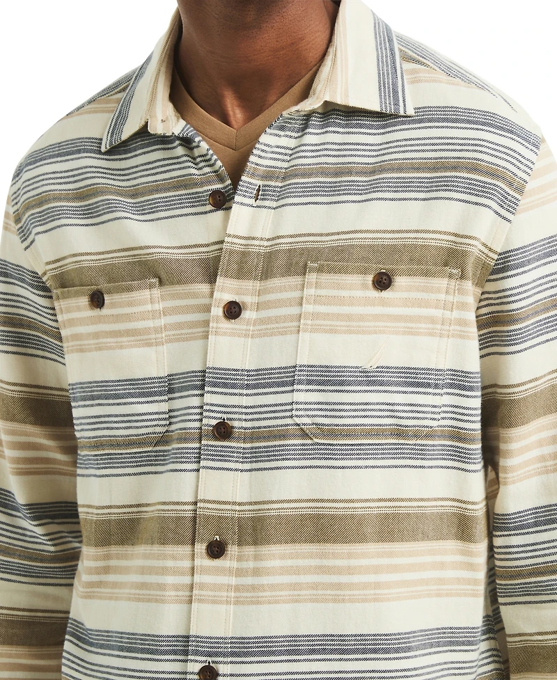 Nautica Men's Striped Long Sleeve Shirt