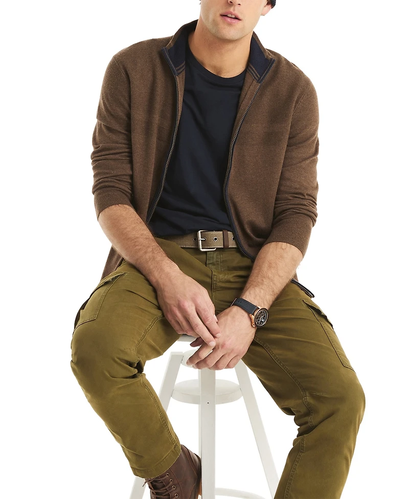 Nautica Men's Performance Mock Neck Sweater