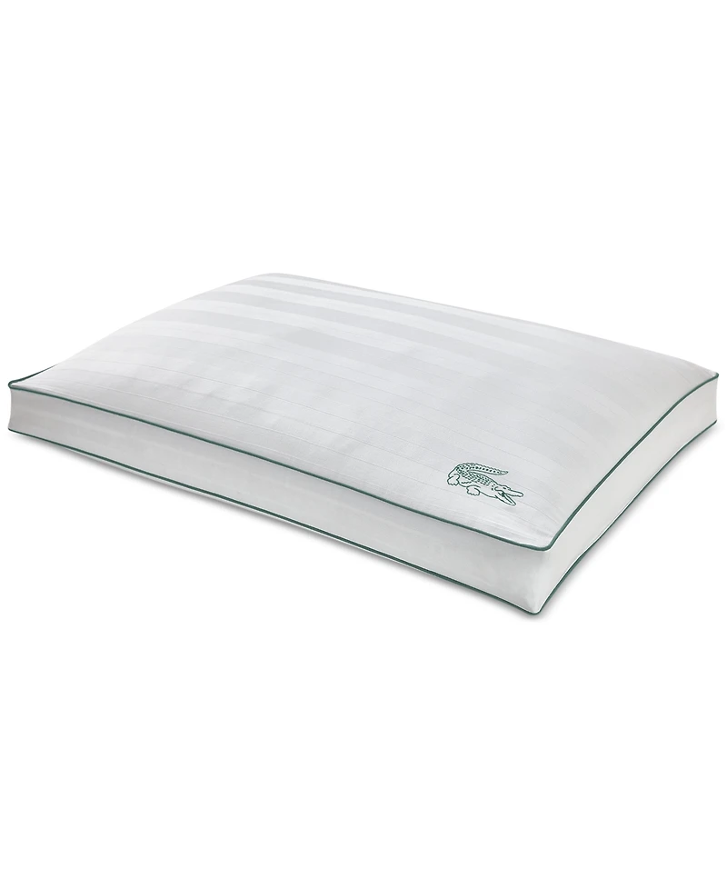 Lacoste Home Tennis Stripe Cotton Gusseted Firm-Density Pillow