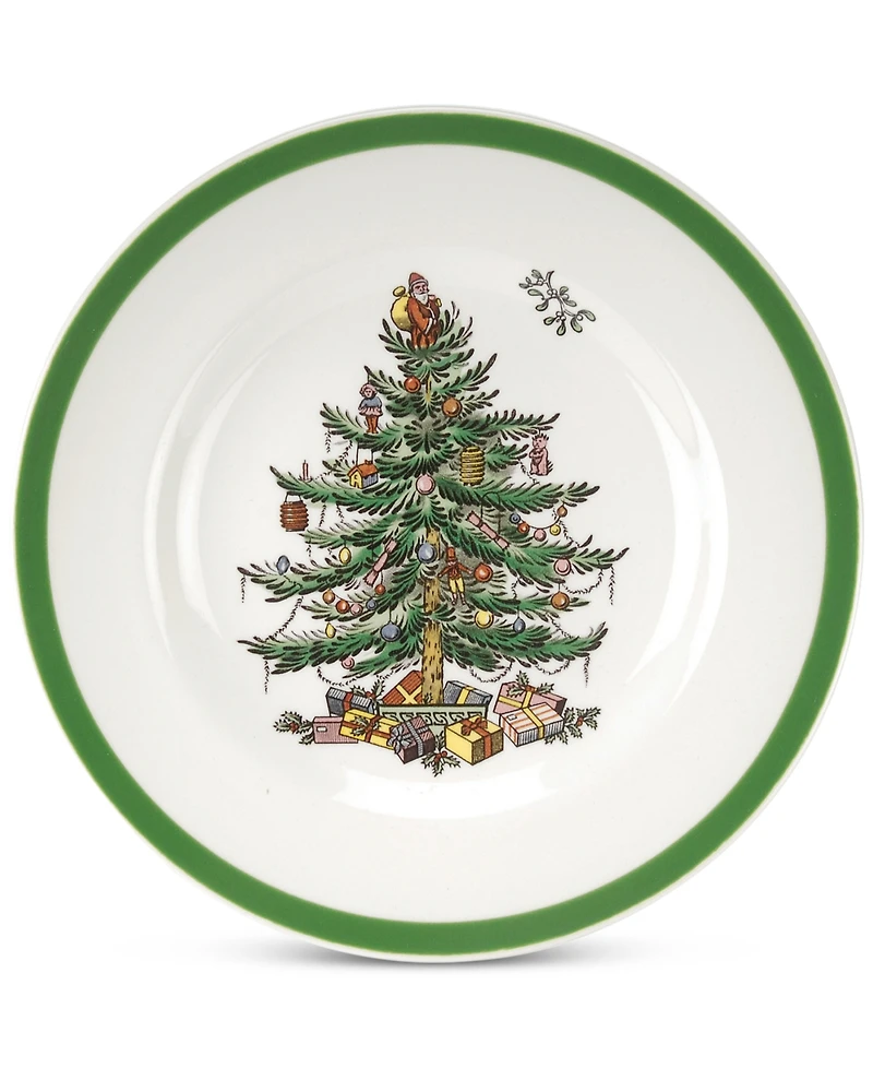 Spode Christmas Tree Bread & Butter Plates, Set of 4