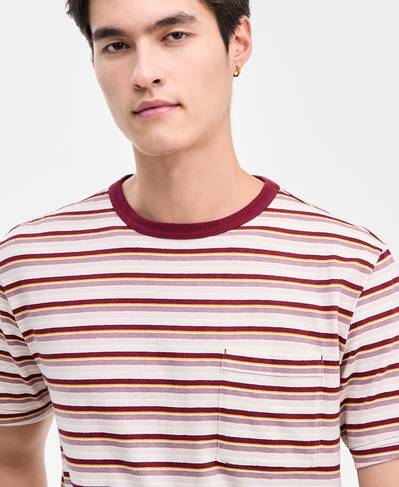 Sun + Stone Men's Short-Sleeve Cotton Ombre Stripe T-Shirt, Macy's Exclusive