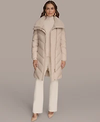Donna Karan New York Women's Stretch Zip Closure Coat