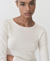 Mango Women's Fine-Knit Fitted Sweater