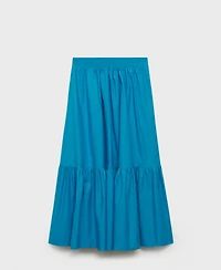 Mango Women's Long Flared Skirt