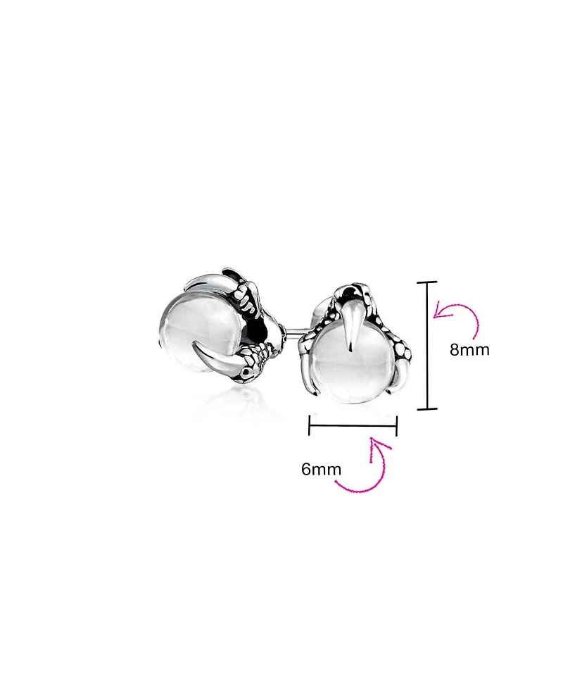 Bling Jewelry Set of 2 Gothic Punk Rocker Dragon Claw Multi Color Ball Stud Earrings