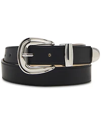 Steve Madden Hardware-Embellished Faux-Leather Belt