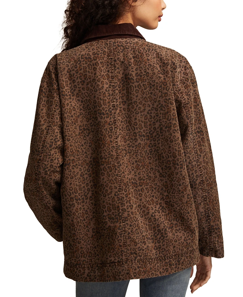 Lucky Brand Women's Washed Oversized Chore Jacket