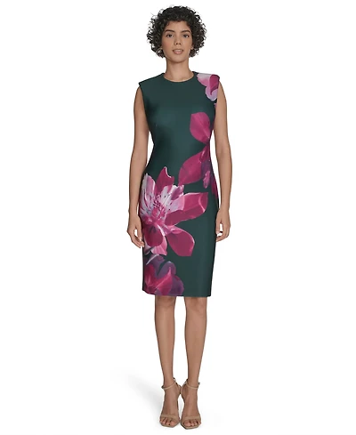 Calvin Klein Women's Placement Print Sheath Dress