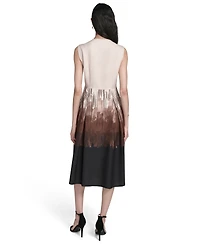 Calvin Klein Women's Placement Print Sleeveless Midi Dress