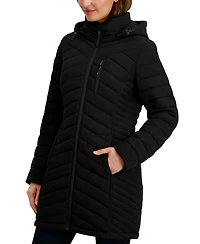 Nautica Women's Hooded Water-Resistant Puffer Coat