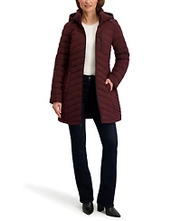 Nautica Women's Hooded Water-Resistant Puffer Coat