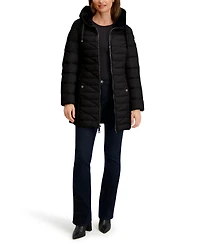 Nautica Women's Faux-Fur-Lined Hooded Puffer Coat