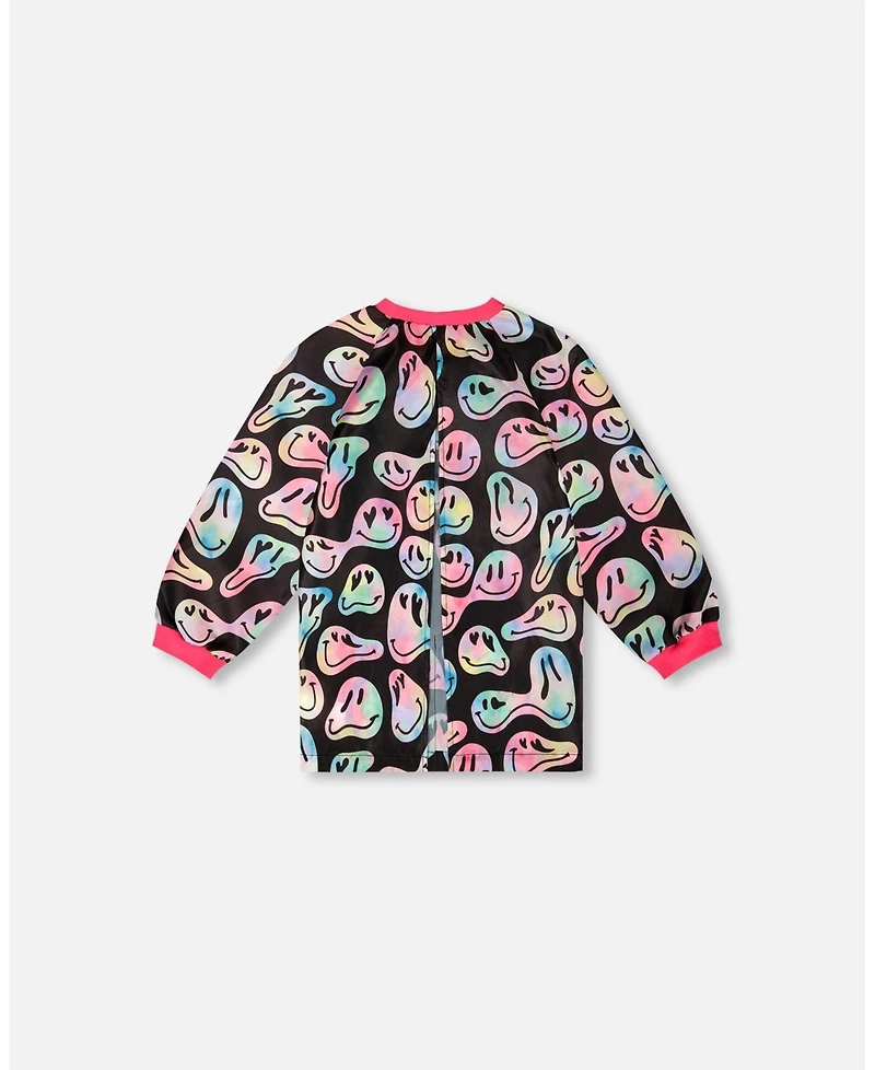 Deux par Deux Boy School Apron Smiley Face Girl - Toddler|Child