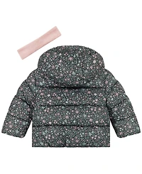 S Rothschild & Co Baby Girls 3-Piece Jacket, Bib and Headband Set