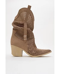 Prologue Shoes Larry Elasticated Block Heel Boot