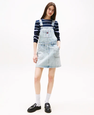 Tommy Jeans Women's Cotton Denim Dungaree Dress