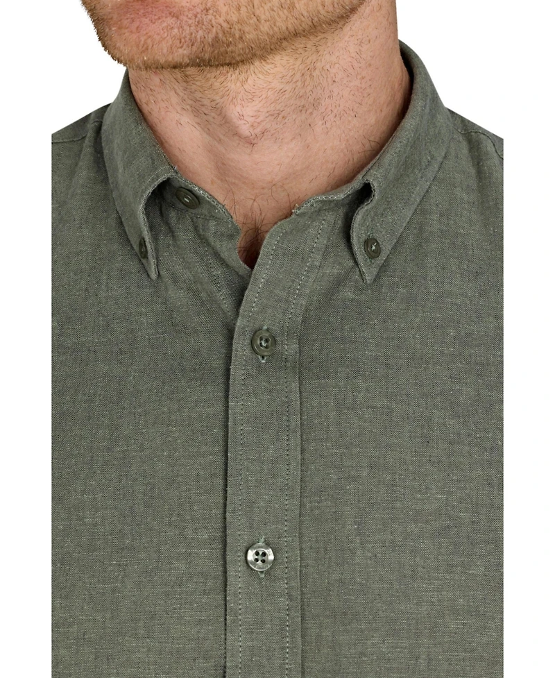 Raging Bull Men's Long Sleeve Linen Shirt