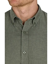 Raging Bull Men's Long Sleeve Linen Shirt