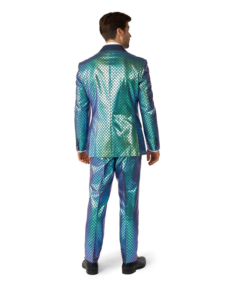OppoSuits Men's Gold Party Suit - New Years and Christmas Costume Golden Metallic Includes Blazer, Pants Tie