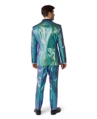 OppoSuits Men's Gold Party Suit - New Years and Christmas Costume Golden Metallic Includes Blazer, Pants Tie