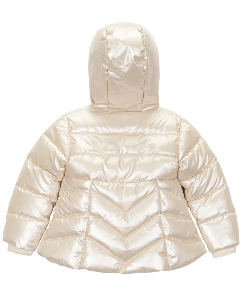 S Rothschild & Co Toddler Little Girls Metallic Quilted Jacket