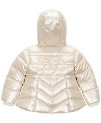 S Rothschild & Co Toddler Little Girls Metallic Quilted Jacket