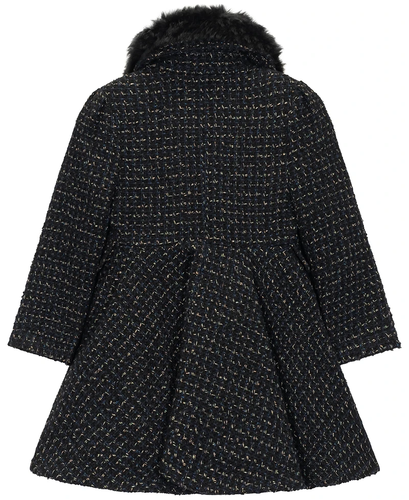 S Rothschild & Co Toddler and Little Girls Tweed Princess Dress Coat
