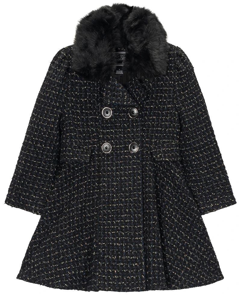 S Rothschild Big Girls Tweed Princess Dress Coat