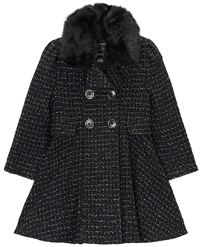 S Rothschild Big Girls Tweed Princess Dress Coat
