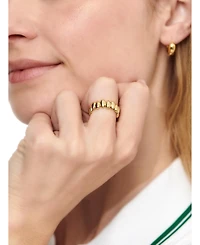 Devata Teardrop Eternity Band Ring in Gold Plated Sterling Silver