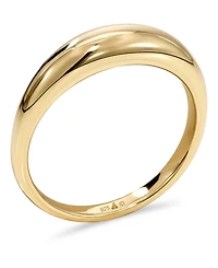 Devata Dome Ring Gold Plated Sterling Silver,