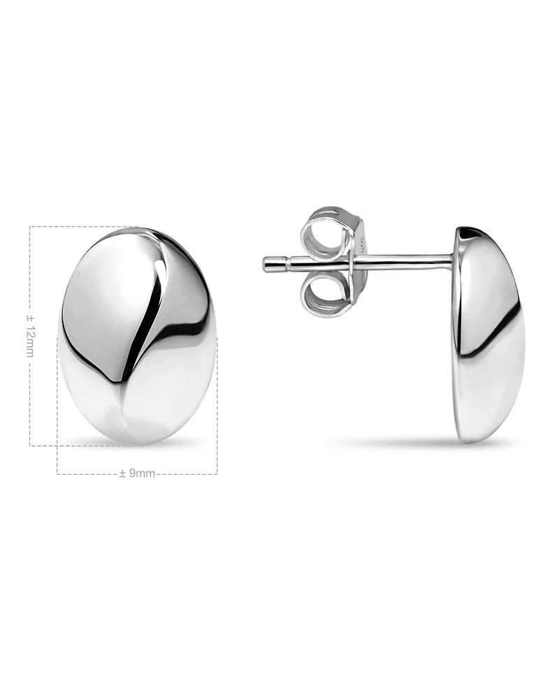 Devata Dome Stud Earrings in Sterling Silver