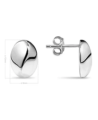 Devata Dome Stud Earrings in Sterling Silver