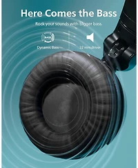 Philips H3209 Wireless Headphones,On-Ear Bluetooth Headphones, 25H Battery Life, Fast Charging, Bluetooth 503, Dark Black
