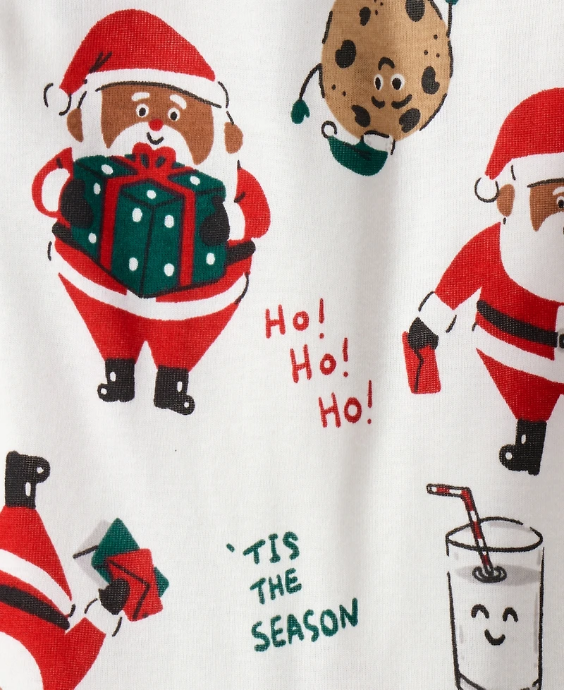 Carter's Toddler Boy or Girl Christmas Santa Print Top and Pants Pajama, 2-Piece Set