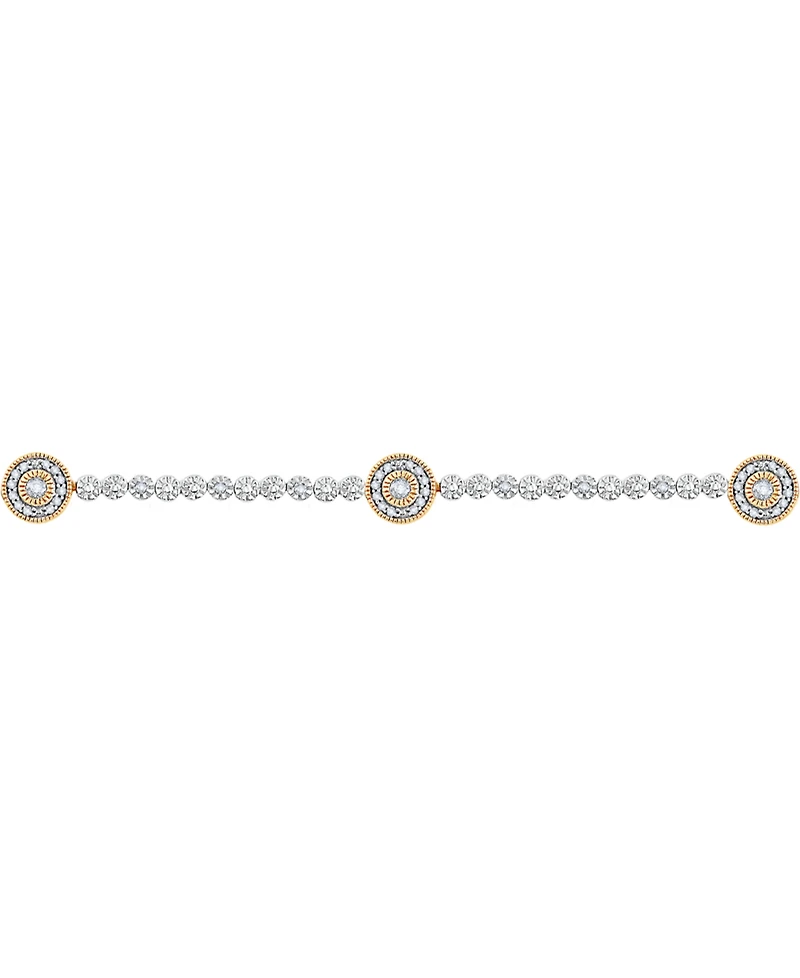 Diamond Circle Bracelet in 14k Gold over Sterling Silver (1/2 ct. t.w.)