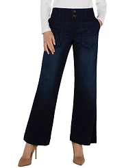 Liverpool Los Angeles Petite Mid Rise Wide Leg Pants