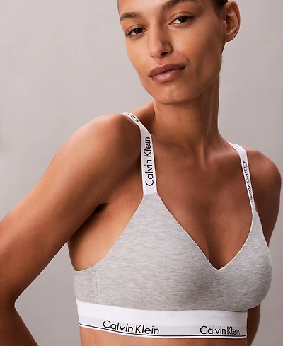 Calvin Klein Women's Icon Cotton Lightly Lined Full Coverage Bralette QF8504